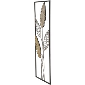 Mauro Ferretti decoración de pared hojas 30,5x1,9x91 cm oro plata