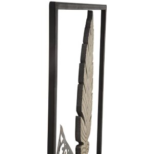 Mauro Ferretti decoración de pared hojas 30,5x1,9x91 cm oro plata
