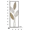 Mauro Ferretti decoración de pared hojas 30,5x1,9x91 cm oro plata