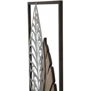 Mauro Ferretti decoración de pared hojas 30,5x2,5x99,5 cm oro plata