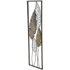 Mauro Ferretti decoración de pared hojas 30,5x2,5x99,5 cm oro plata
