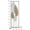 Mauro Ferretti decoración de pared hojas 30,5x2,5x99,5 cm oro plata