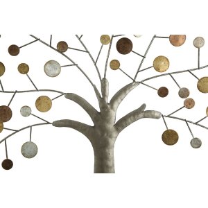 Mauro Ferretti panel mural árbol de la vida Ø61x1,8 cm oro natural