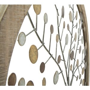 Mauro Ferretti panel mural árbol de la vida Ø61x1,8 cm oro natural