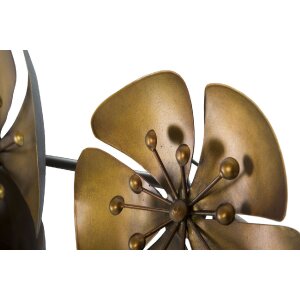 Mauro Ferretti decoración mural flor Goldy 80x6x57 cm dorado