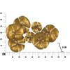 Mauro Ferretti decoración mural flor Goldy 80x6x57 cm dorado
