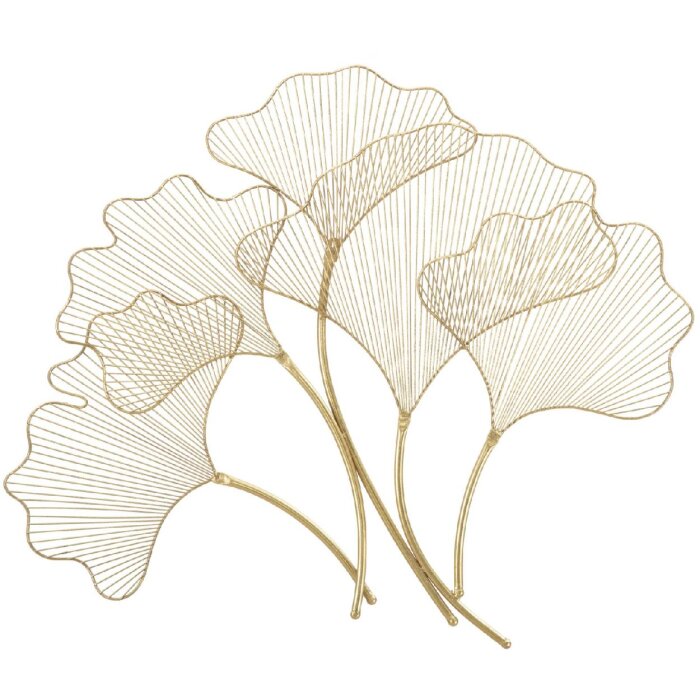 Mauro Ferretti panel mural Hoja de glamour 79x5x68 cm dorado