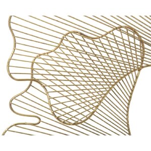 Mauro Ferretti panel mural Hoja de glamour 79x5x68 cm dorado