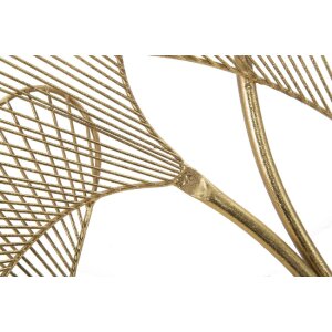 Mauro Ferretti panel mural Hoja de glamour 79x5x68 cm dorado