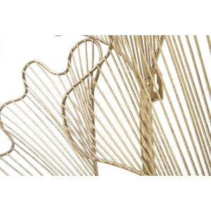 Mauro Ferretti panel mural Hoja de glamour 79x5x68 cm dorado