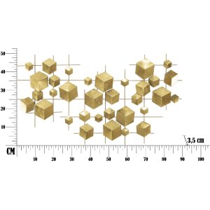 Mauro Ferretti panel mural Abstracto 90,5x3,5x50 cm color oro