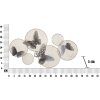 Mauro Ferretti panel mural Butterfly Dark 66x5x38 cm gris beige