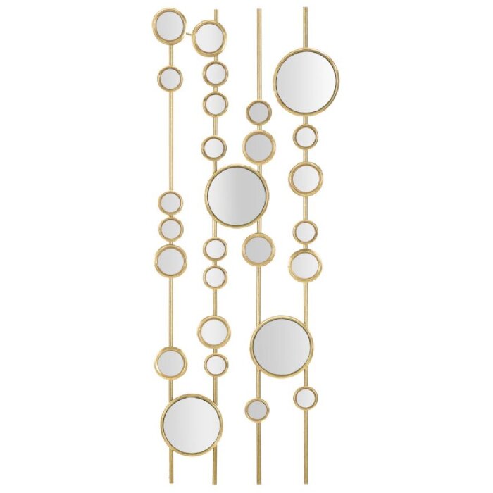 Panel mural Mauro Ferretti Espejos pequeños 35,5x1,5x90 cm color oro