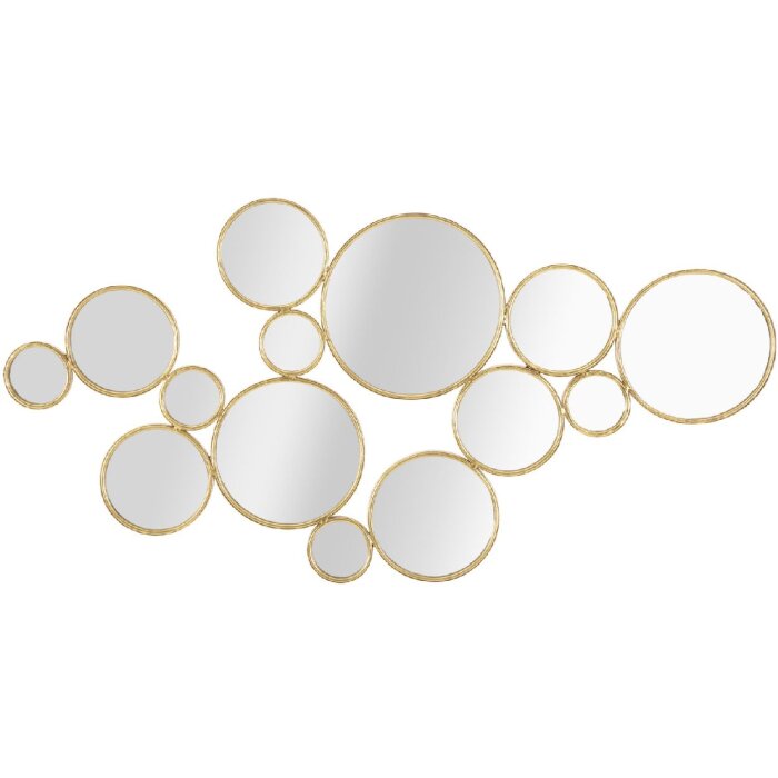 Panel mural Mauro Ferretti con espejos 100x2,3x51,5 cm color oro