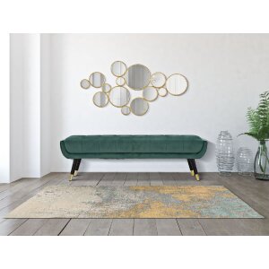 Panel mural Mauro Ferretti con espejos 100x2,3x51,5 cm color oro