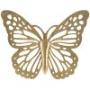 Decoración mural Mauro Ferretti mariposa 43x2x35 cm color oro