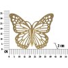Decoración mural Mauro Ferretti mariposa 43x2x35 cm color oro