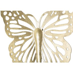 Mauro Ferretti decoración de pared set mariposas 4 unid. 35x2x2916x2x12 cm color oro