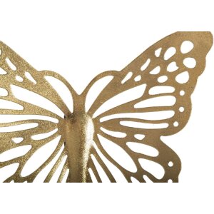 Mauro Ferretti decoración de pared set mariposas 4 unid. 35x2x2916x2x12 cm color oro