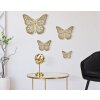 Mauro Ferretti decoración de pared set mariposas 4 unid. 35x2x2916x2x12 cm color oro