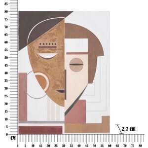 Mauro Ferretti mural Ethnic Face 60x2,7x80 cm multicolor