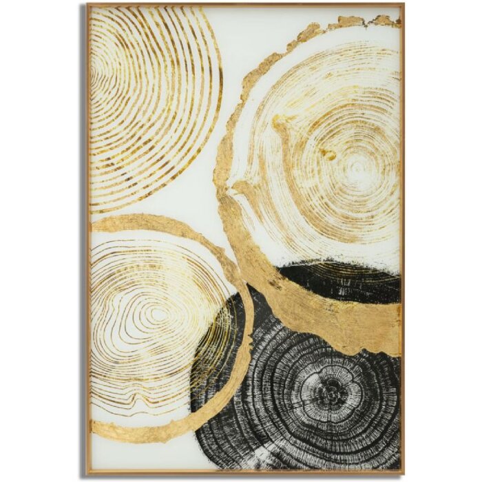 Mauro Ferretti Cuadro de cristal con marco Woody 60x3,5x90 cm multicolor