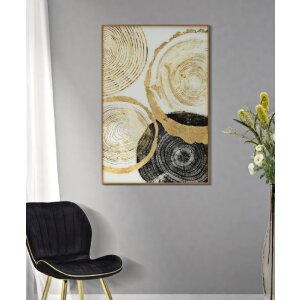 Mauro Ferretti Cuadro de cristal con marco Woody 60x3,5x90 cm multicolor