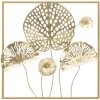 Mauro Ferretti panel mural flores doradas 50x5x50 cm color oro