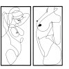 Mauro Ferretti panel mural Body Simply Set 2 piezas 50x1x100 cm negro