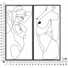 Mauro Ferretti panel mural Body Simply Set 2 piezas 50x1x100 cm negro