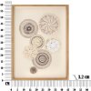 Mauro Ferretti mural Circly con aplique 45x3.2x60 cm color crema