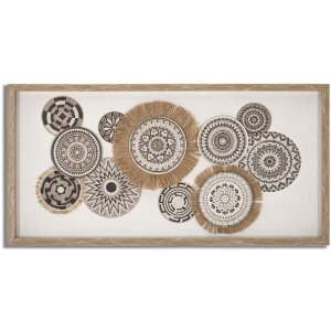 Mauro Ferretti mural Marcy 70x2,8x35 cm crema marrón