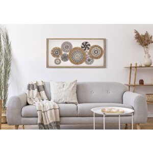Mauro Ferretti mural Marcy 70x2,8x35 cm crema marrón