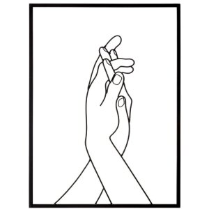 Mauro Ferretti panel mural Simply Hands 40x1x55 cm negro