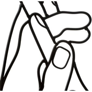 Mauro Ferretti panel mural Simply Hands 40x1x55 cm negro