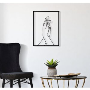 Mauro Ferretti panel mural Simply Hands 40x1x55 cm negro