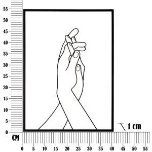 Mauro Ferretti panel mural Simply Hands 40x1x55 cm negro