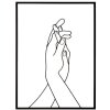 Mauro Ferretti panel mural Simply Hands 40x1x55 cm negro