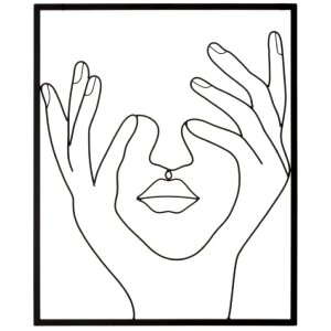 Panel mural Mauro Ferretti Simply Face 50,5x1,3x61 cm negro