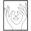 Panel mural Mauro Ferretti Simply Face 50,5x1,3x61 cm negro