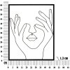 Panel mural Mauro Ferretti Simply Face 50,5x1,3x61 cm negro