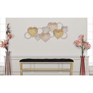 Panel mural Mauro Ferretti Corazones 91x2,5x39,5 cm multicolor