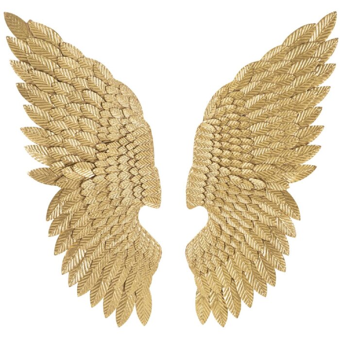 Mauro Ferretti panel mural Ali Beauty Set 2 piezas 37,5x3x100 cm color oro