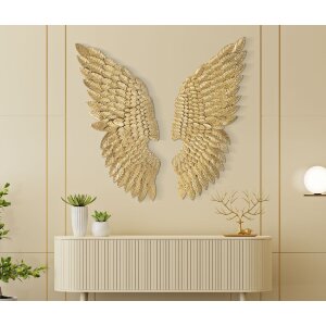 Mauro Ferretti panel mural Ali Beauty Set 2 piezas 37,5x3x100 cm color oro