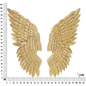 Mauro Ferretti panel mural Ali Beauty Set 2 piezas 37,5x3x100 cm color oro