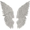 Mauro Ferretti panel mural Ali Beauty Set 2 piezas 37,5x3x100 cm color plata