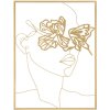Mauro Ferretti panel mural Golden face 60x1x80 cm color oro