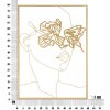 Mauro Ferretti panel mural Golden face 60x1x80 cm color oro