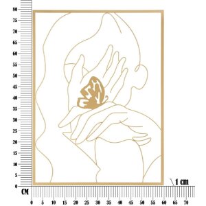 Mauro Ferretti panel mural manos en la cara 60x1x80 cm color oro