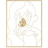 Mauro Ferretti panel mural manos en la cara 60x1x80 cm color oro